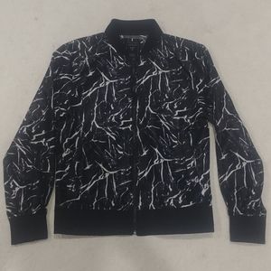 Guess Marble Black Mesh Bomber Jacket Medium